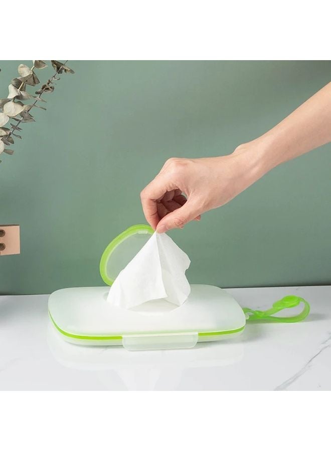 موزع المناديل المبللة المحمول مع غطاء شفاف على شكل قلب ومقبض مريح باللون الوردي - Image 1